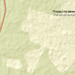 Pershotravneve Street Map