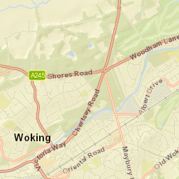 Woking Street Map