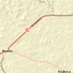 Rusiec Street Map