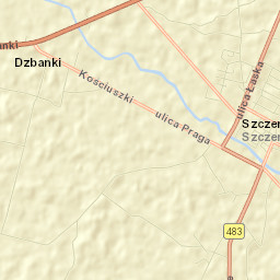Szczerców Street Map