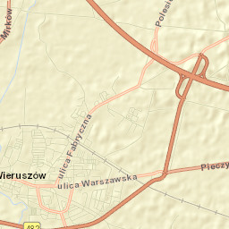 Wieruszów Street Map