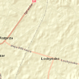 Rozprza Street Map