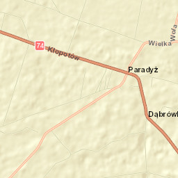 Paradyż Street Map
