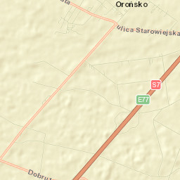 Orońsko Street Map