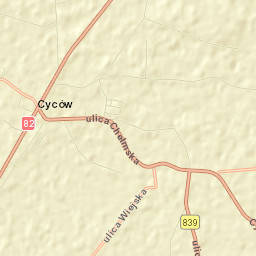 Cyców Street Map
