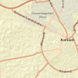 Korbach Street Map