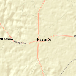 Kazanów Street Map