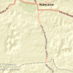 Nałęczów Street Map