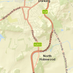 Dorking Street Map