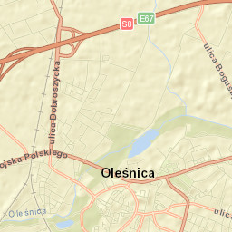 Oleśnica Street Map