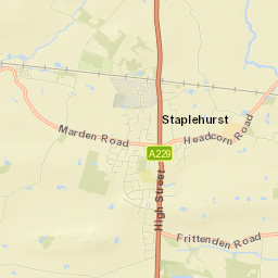 Staplehurst Street Map