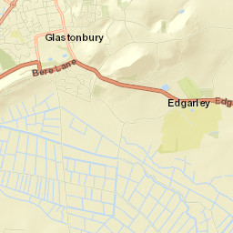 Stone Down Lane, Glastonbury, Somerset  Street Map