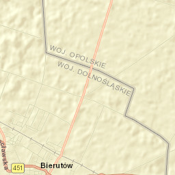 Bierutów Street Map