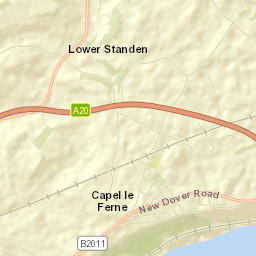 Capel le Ferne Street Map