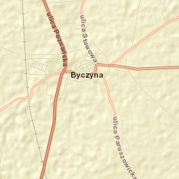 Byczyna Street Map