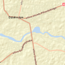 Działoszyn Street Map