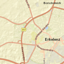 Erkelenz Street Map