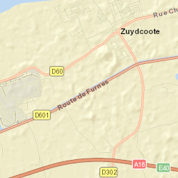 Zuydcoote Street Map