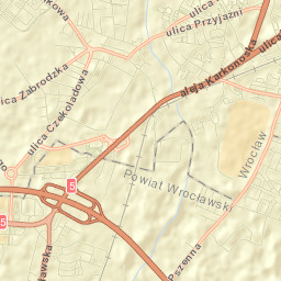 Powiat wrocławski Street Map
