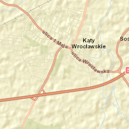 Kąty Wrocławskie Street Map