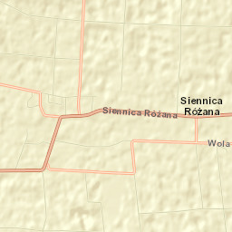 Siennica Różana Street Map