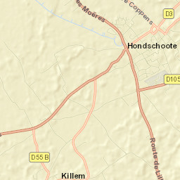 Hondschoote Street Map