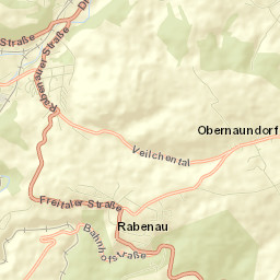 Rabenau Street Map