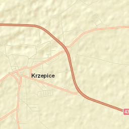 Krzepice Street Map