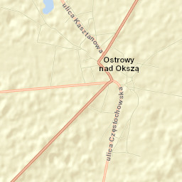 Ostrowy nad Okszą Street Map