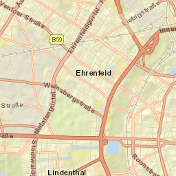 Neuehrenfeld Street Map