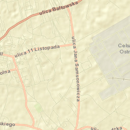 Powiat ostrowiecki Street Map