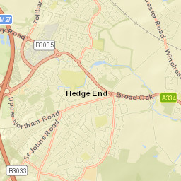 Hedge End Street Map