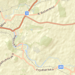 Frýdlant Street Map