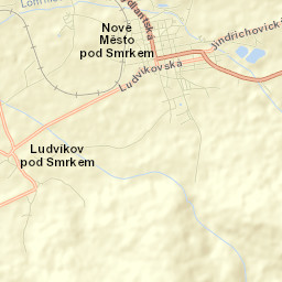 Nové Město pod Smrkem Street Map