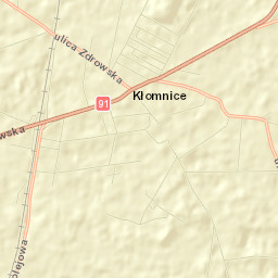 Kłomnice Street Map