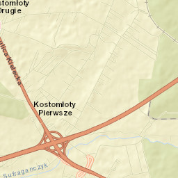 Kostomłoty Pierwsze Street Map