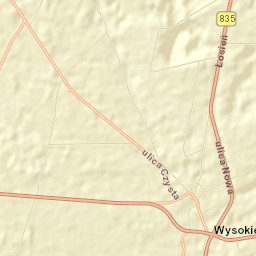 Wysokie Street Map