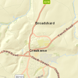 Crewkerne Street Map