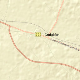 Ćmielów Street Map