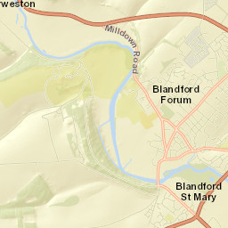 Blandford Forum Street Map