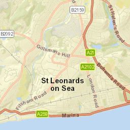 Saint Leonards-on-Sea Street Map