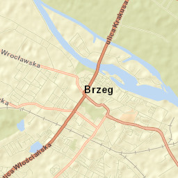 Brzeg Street Map