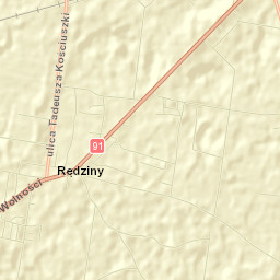 Rędziny Street Map