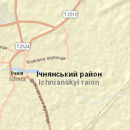 Ichnya Street Map