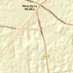 Wręczyca Wielka Street Map
