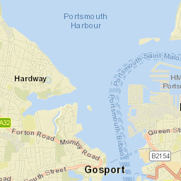 Portsea, The Hard Interchange (Stop G), Portsmouth PO1, UK Street Map