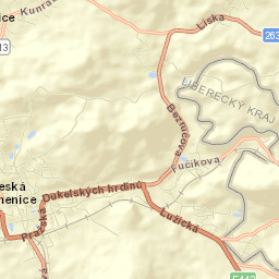 Česká Kamenice Street Map