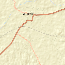 Wiązów Street Map