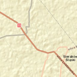 Sieraków Śląski Street Map