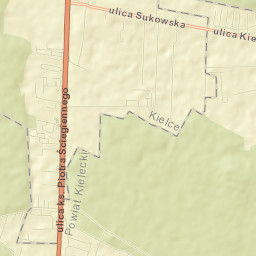 Powiat kielecki Street Map